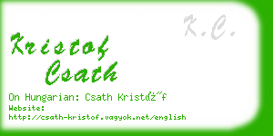 kristof csath business card